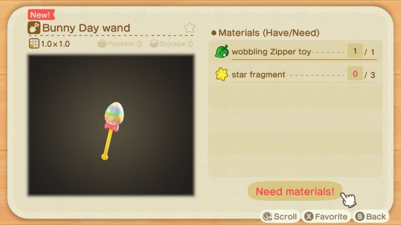 Bunny Wand Animal Crossing New Horizons