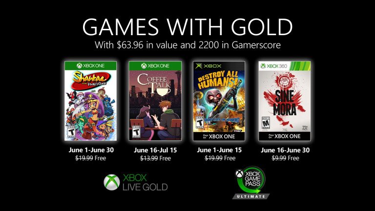 Xbox Games with Gold June