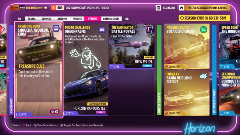 Forza Horizon 5 Shoulda Woulda Cuda Treasure Hunt