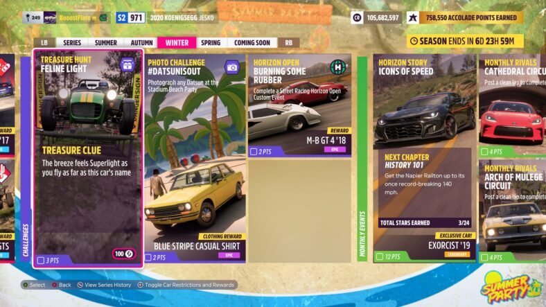 Forza Horizon 5 Feline Light Treasure Hunt Guide