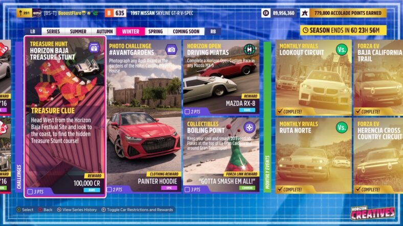 Forza Horizon 5 Horizon Baja Treasure Stunt Guide