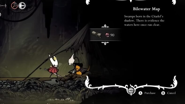 Hollow Knight: Silksong Bilewater Map Guide