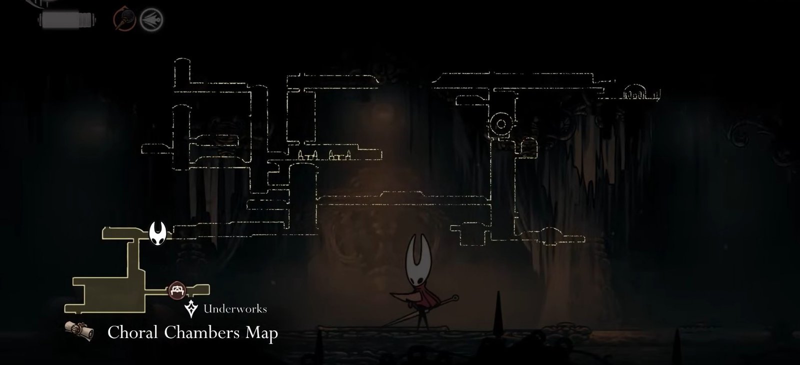 Hollow Knight: Silksong Choral Chambers Map Guide