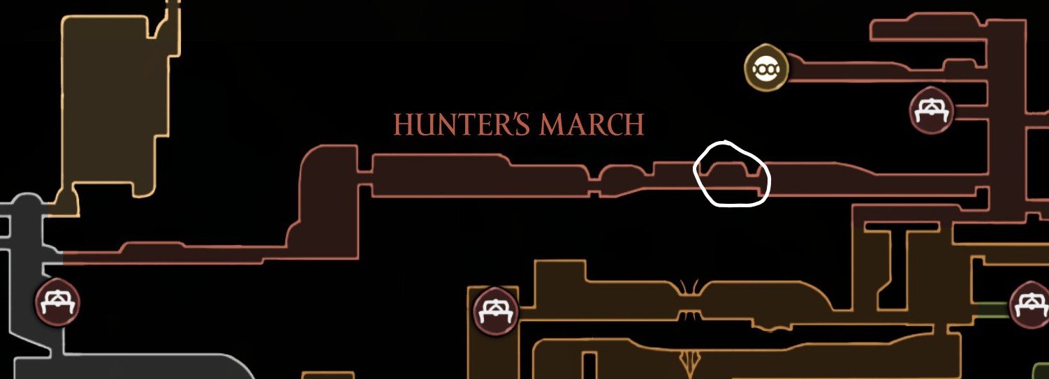 Shakra's Location on Map in Hunter's March