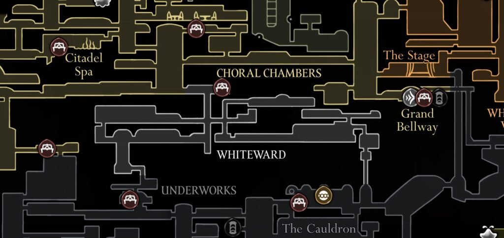 Hollow Knight: Silksong Whiteward Map Guide