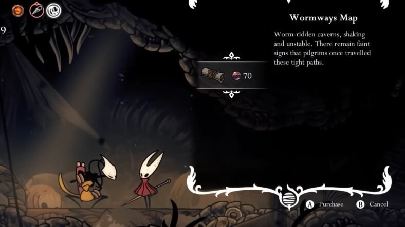 Hollow Knight: Silksong Wormways Map Guide