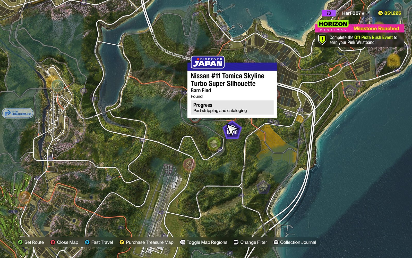 TOMICA Skyline barn on the map