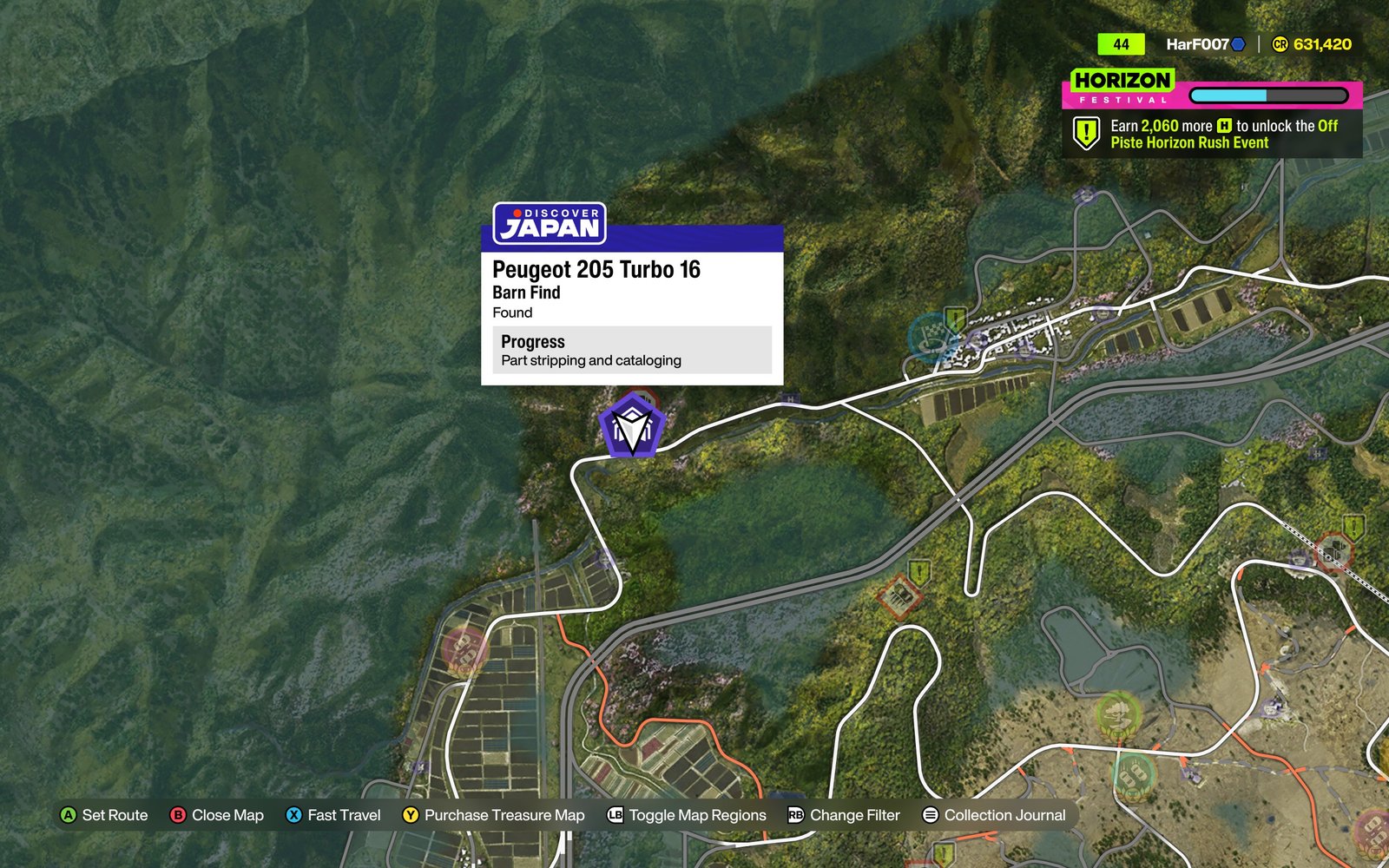 205 T16 barn on the map