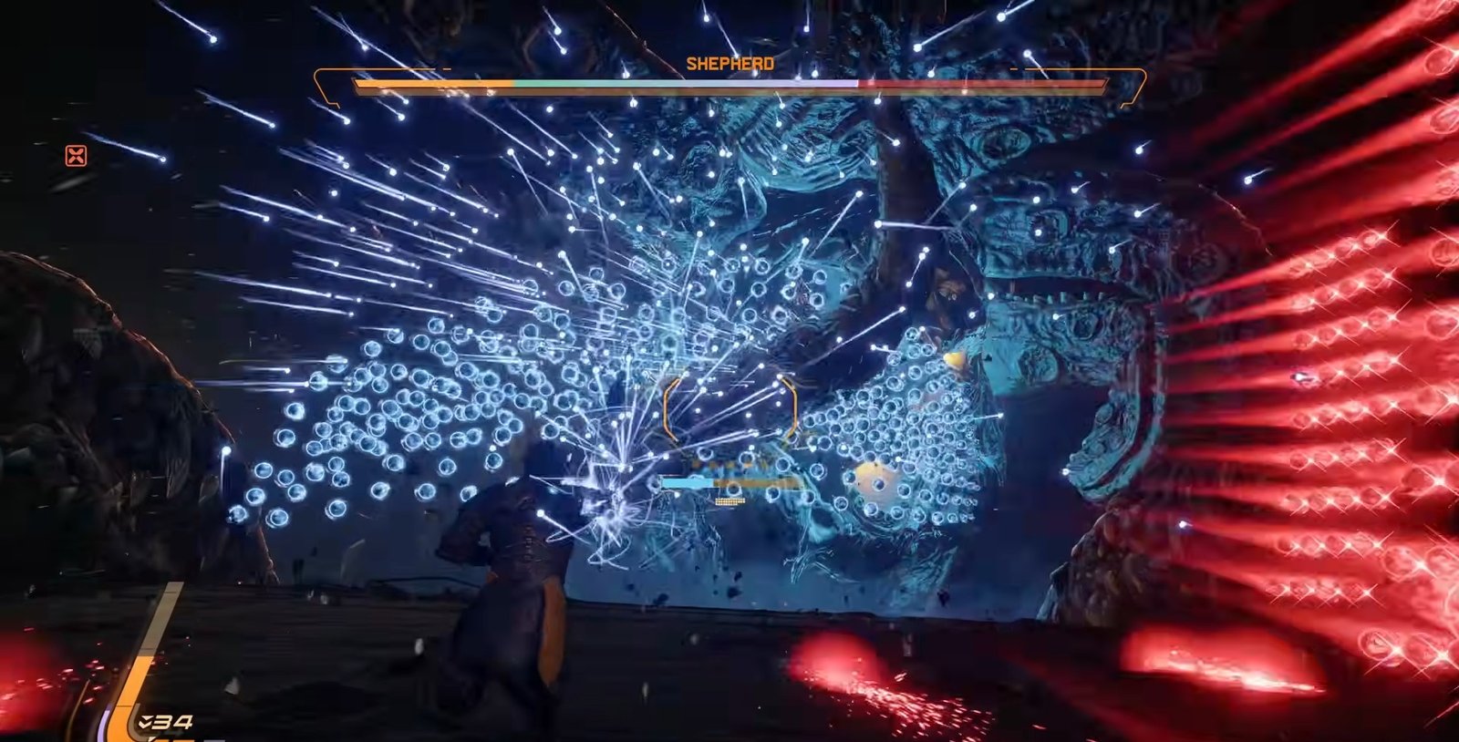 Blue orb attack incoming Shepherd