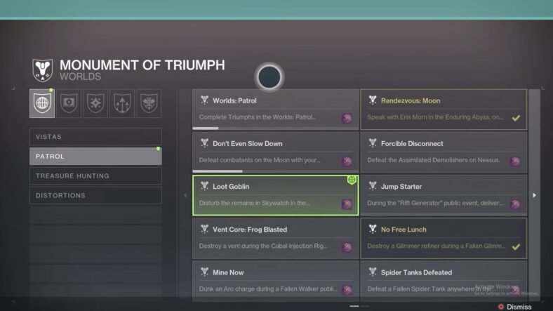 Destiny 2 Monument of Triumph Loot Goblin