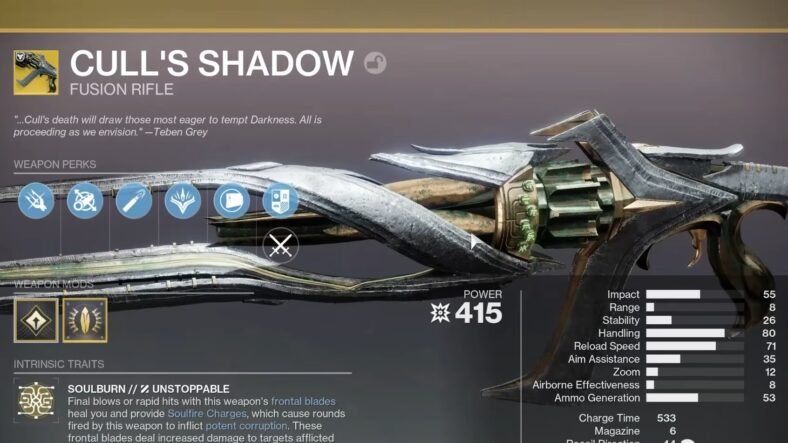 Destiny 2 Cull’s Shadow Exotic Guide