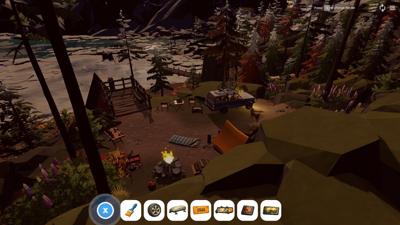 Night time at the campsite