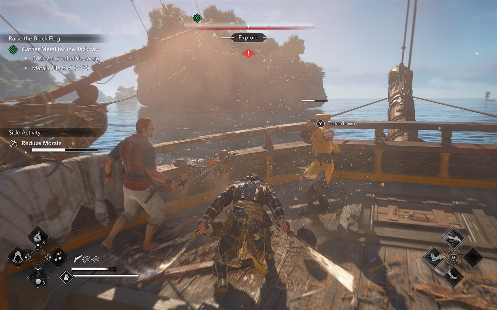 Combat on a ship
