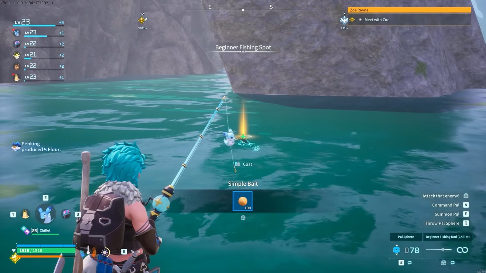 Fishing in Palworld