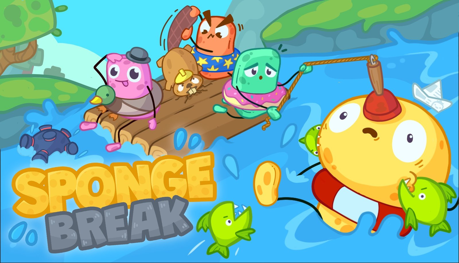 Sponge Rework Escape the Kitchen Sink as Sponges in Sponge Break