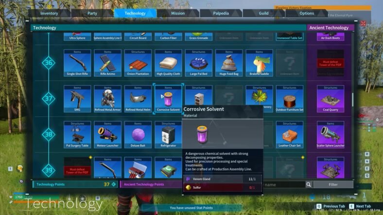 How to Get Corrosive Solvent Palworld
