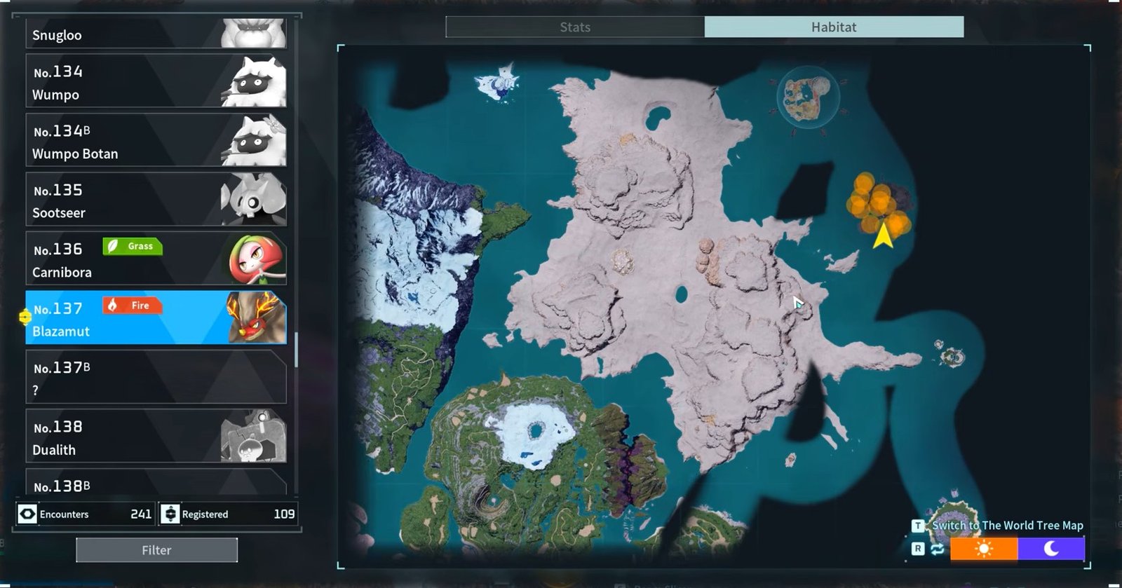 Blazamut Spawn Location in Palworld