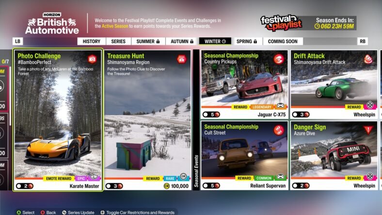 Forza Horizon 6 Shimanoyama Region (British Automotive) Treasure Hunt Guide